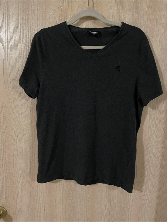Express Tops - Express Black Crewneck Tee with White Logo